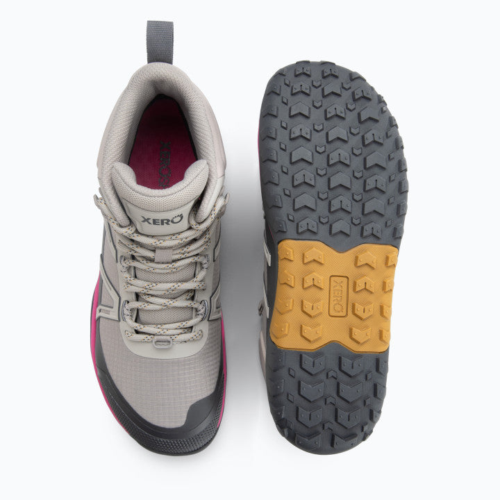 XeroShoes Mujer Scrambler Trail MID WP Dove / Fuchsia Purple