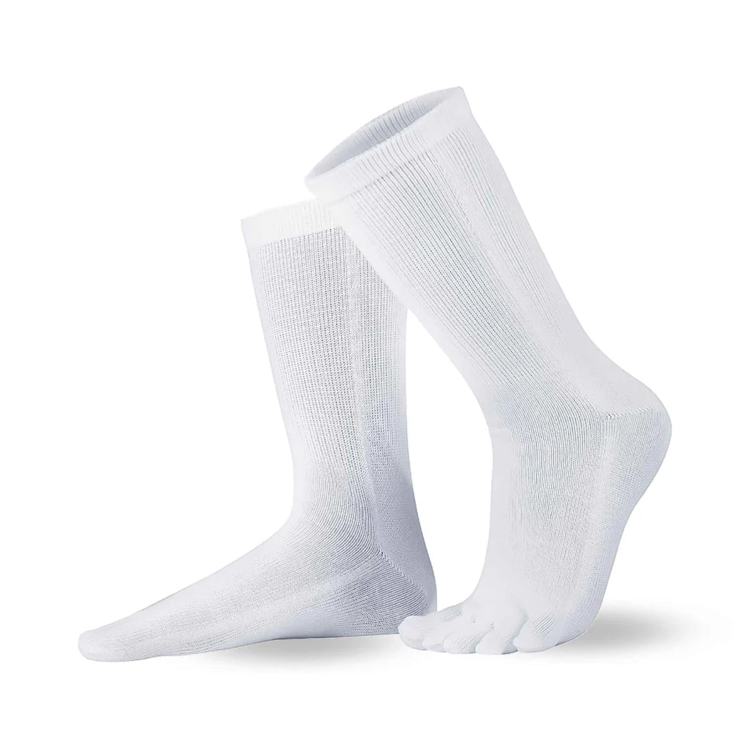 Mitjons Knitido Essentials Basic negres amb dits separats, cotó transpirable i canya mitjana per a ús diari.