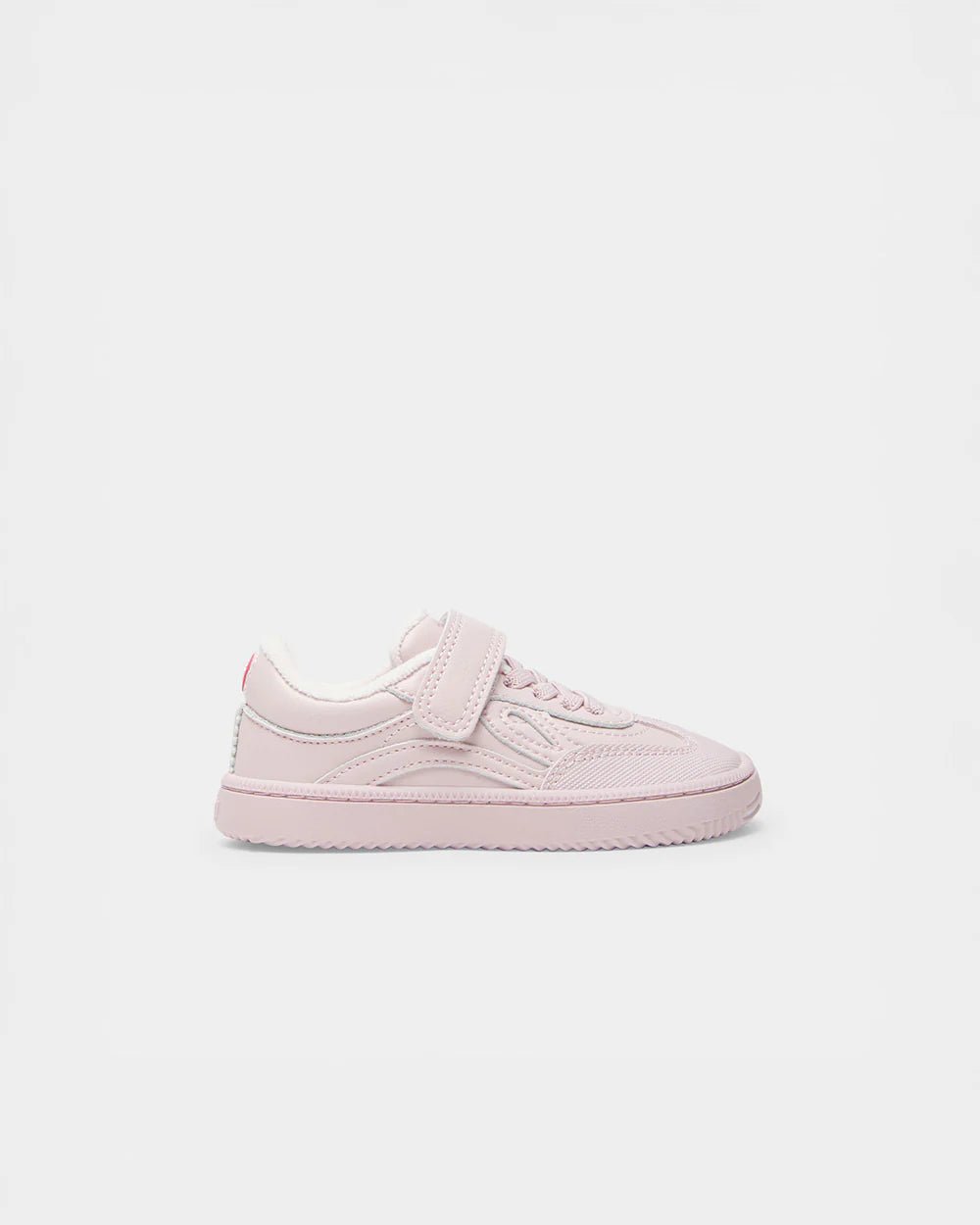 Lejan One Kids Weekdays Pink, sabata barefoot infantil rosa amb velcro i sola flexible per a ús diari.