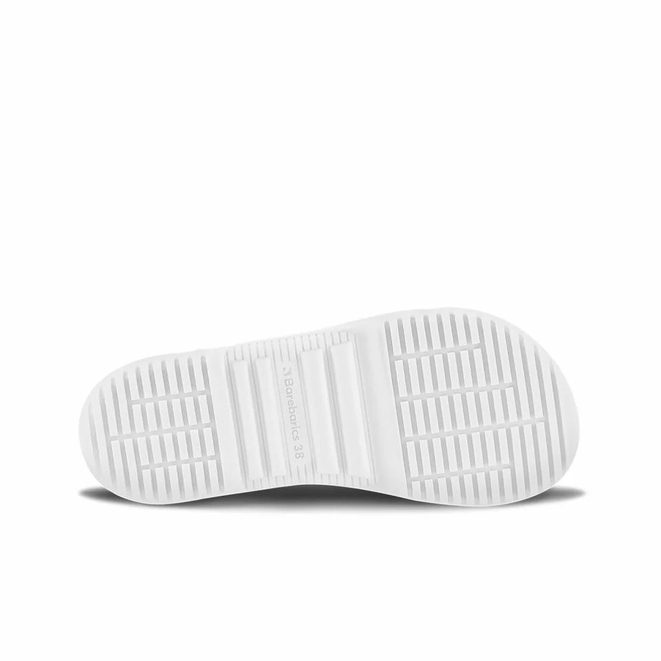 Barebarics Revive blanques, sabatilles barefoot urbanes veganes amb puntera ampla i sola flexible.