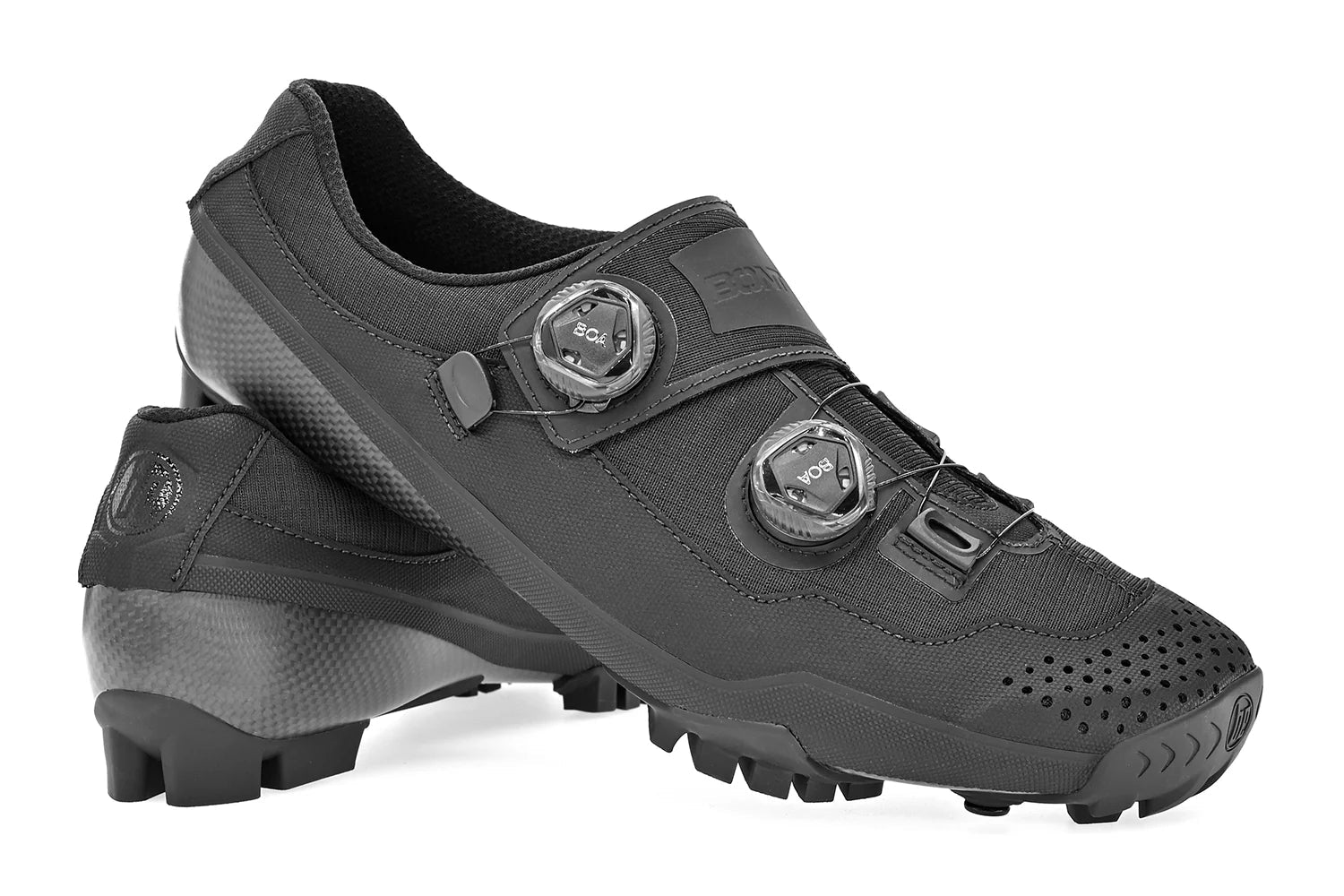 Bont Cycling Riot G negra amb doble BOA i sola Gravel Grip per a gravel i mountain bike.