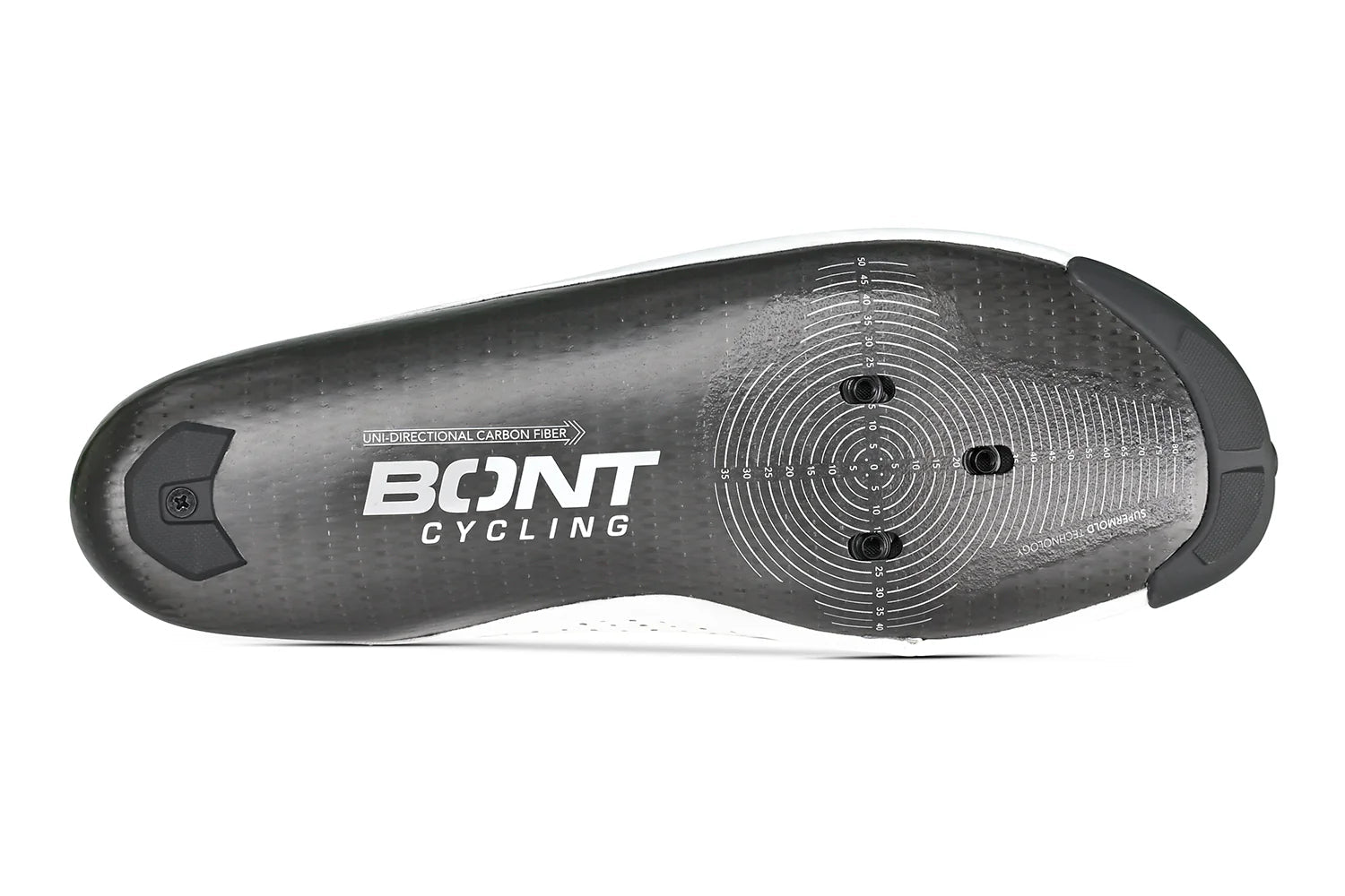 Bont Cycling Vaypor SL blanca amb doble BOA Li2 i sola de carboni per a ciclisme de carretera.