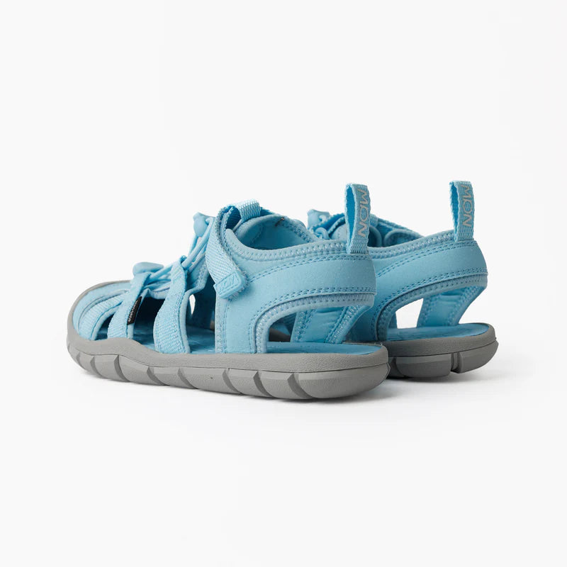 Part posterior de la sandàlia barefoot infantil Naw Lur Sandal Seafoam amb suport suau al taló.