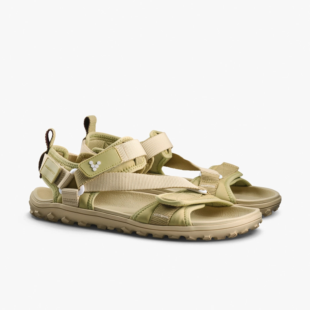 Vivobarefoot Tracker Ora Sandal Dune, sandàlia barefoot outdoor amb sola All Terrain i ajust amb velcro.