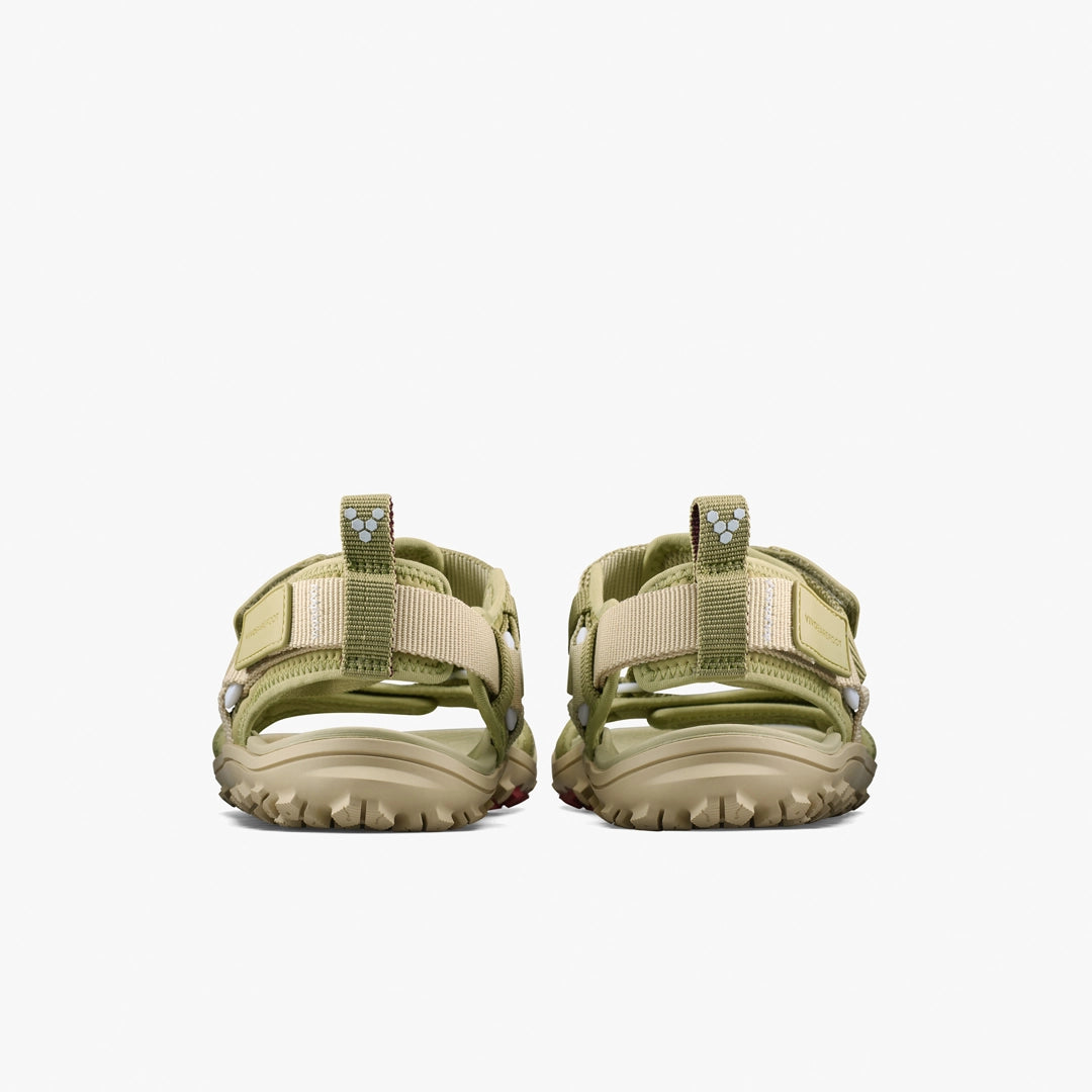 Vivobarefoot Tracker Ora Sandal Dune, sandàlia barefoot outdoor amb sola All Terrain i ajust amb velcro.