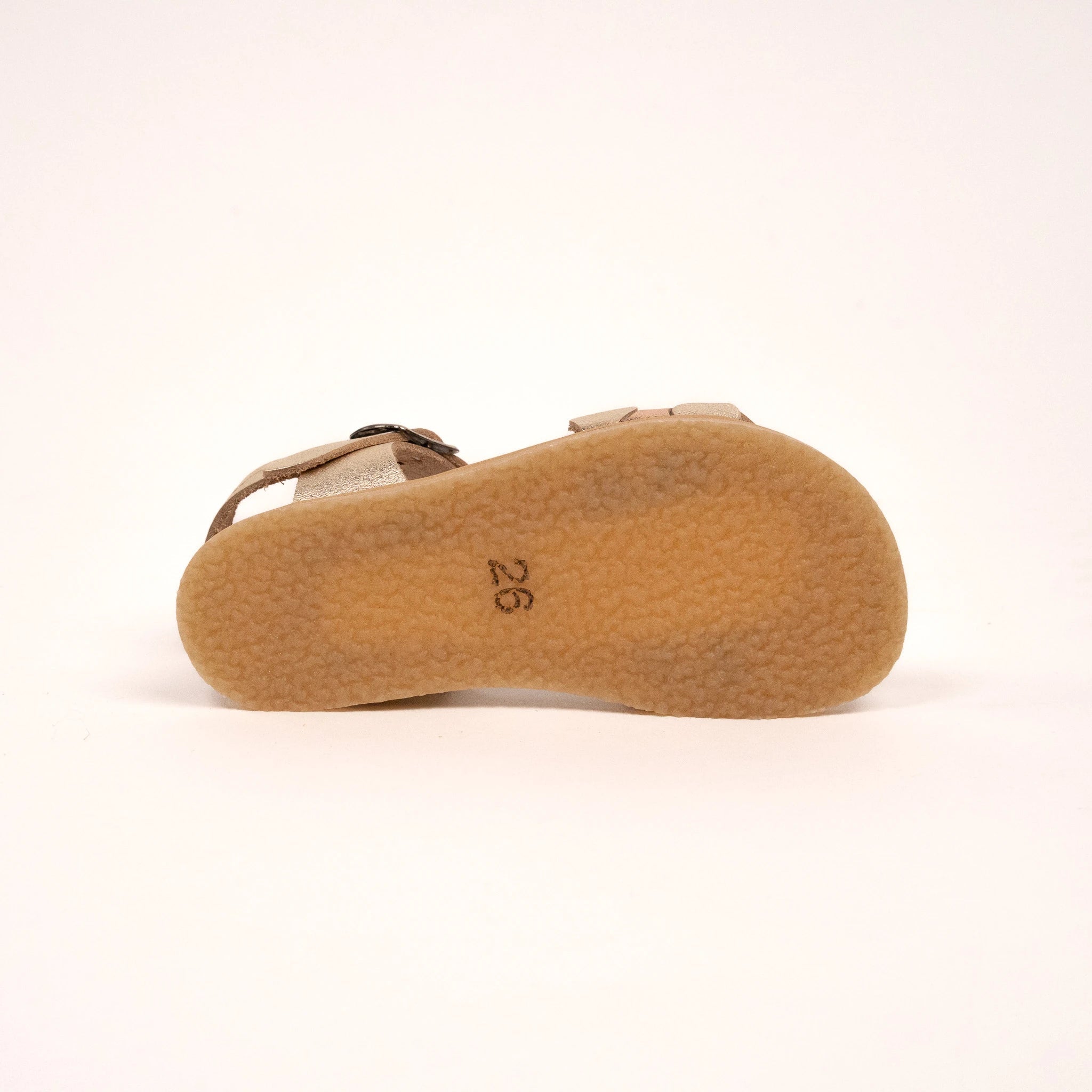 Flexinens Caprone 5135-PR, sandàlia respectuosa infantil rosa daurat amb sola flexible i tancament ajustable.