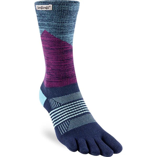 Injinji Women's Trail Midweight Crew Twilight - Sapiens Barefoot
