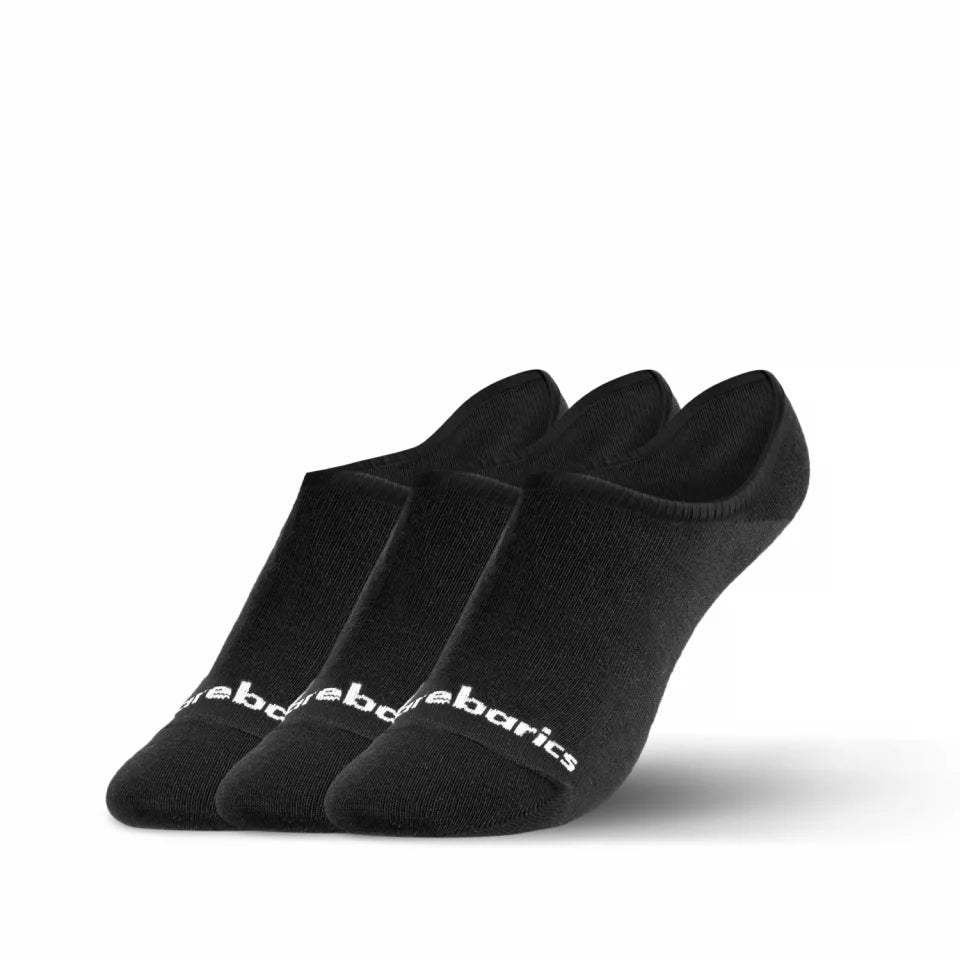 Pack de 3 mitjons Barebarics No Show blancs de tall baix, ideals per a sabatilles barefoot i ús diari.