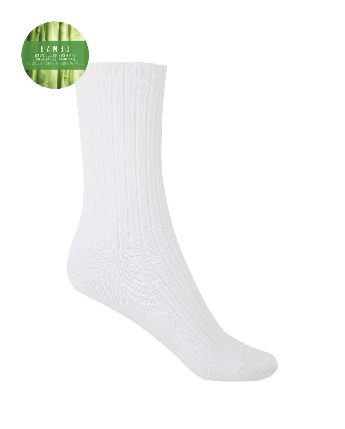 Punto Blanco Calcetins de bambú amb canalé (36 - 40) - Sapiens Barefoot
