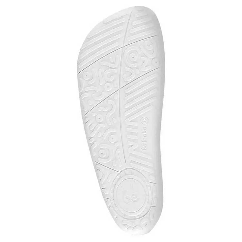 Be Lenka Seasiders taronja i blanc, sandàlia barefoot infantil amb doble velcro i sola KidsUltraGrip flexible.