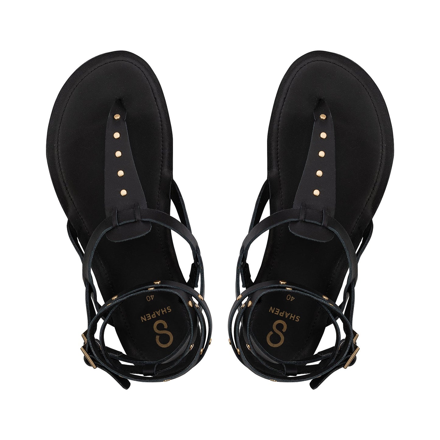 CALIOPE Barefoot Sandals, sandàlia barefoot d'estil grec amb fils daurats, sola flexible i disseny elegant.