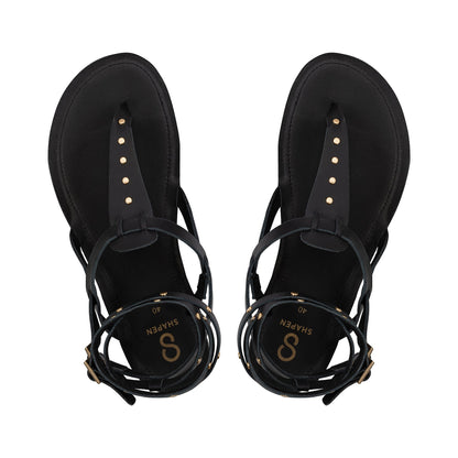 CALIOPE Barefoot Sandals, sandàlia barefoot d'estil grec amb fils daurats, sola flexible i disseny elegant.