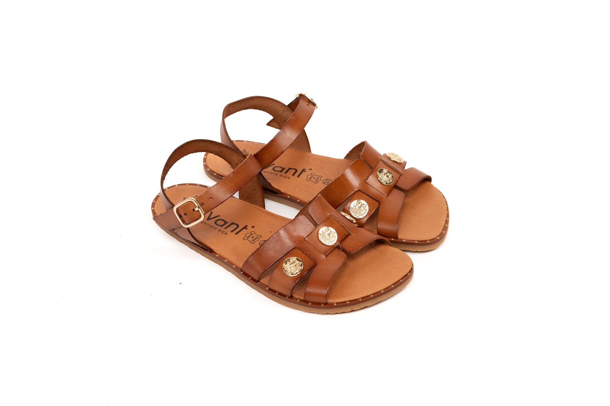Vivant Venecia Vaqueta — frontal sandàlia barefoot artesanal cuir puntera ampla
